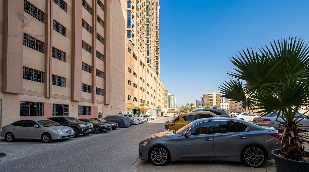 2 استوديو مفروش للإيجار السنوي في عجمان برج النعيمية سي مع بلكون وإطلالة مفتوحة وباركن خاص. jpeg