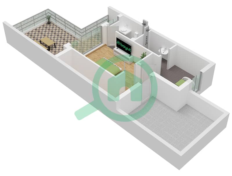 Nice - 5 Bedroom Townhouse Type LTH-5A-M Floor plan Roof Floor interactive3D