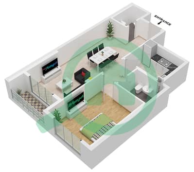 Azha Views Residences - 1 Bedroom Apartment Unit 08 Floor plan