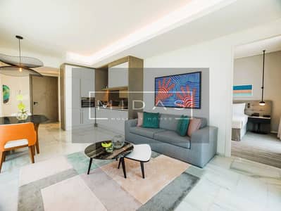 شقة فندقية 1 غرفة نوم للايجار في نخلة جميرا، دبي - Ocean 1 Bedroom Suite Living Room 2. jpg
