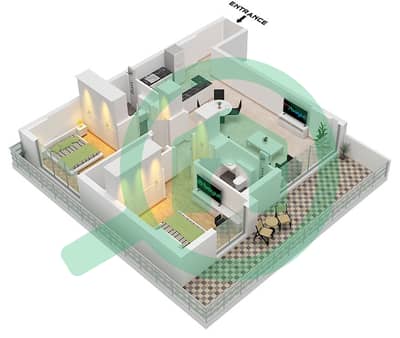 AARK Residences - 2 Bedroom Apartment Unit 4 FLOOR 1-10 Floor plan