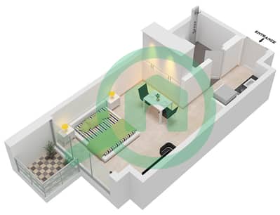 Mawjan Residence - Grundriss für Studio Wohnung Einheit 11 FLOOR 1