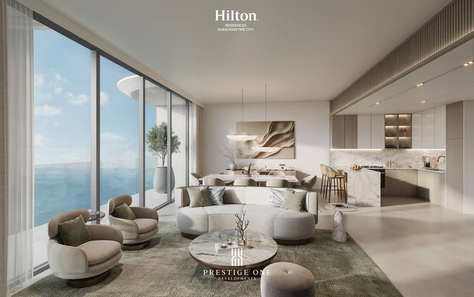 6 2BED_Living-Dining-Kitchen- Hilton Residences DMC. jpg