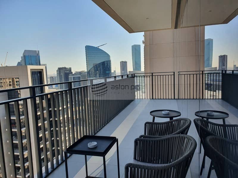 Brand New | High Floor | Furnished 3 Beds + Maid's