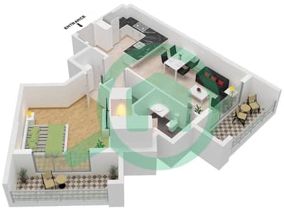 Joya Blanca Residences - 1 Bedroom Apartment Unit 20 FLOOR 8 Floor plan