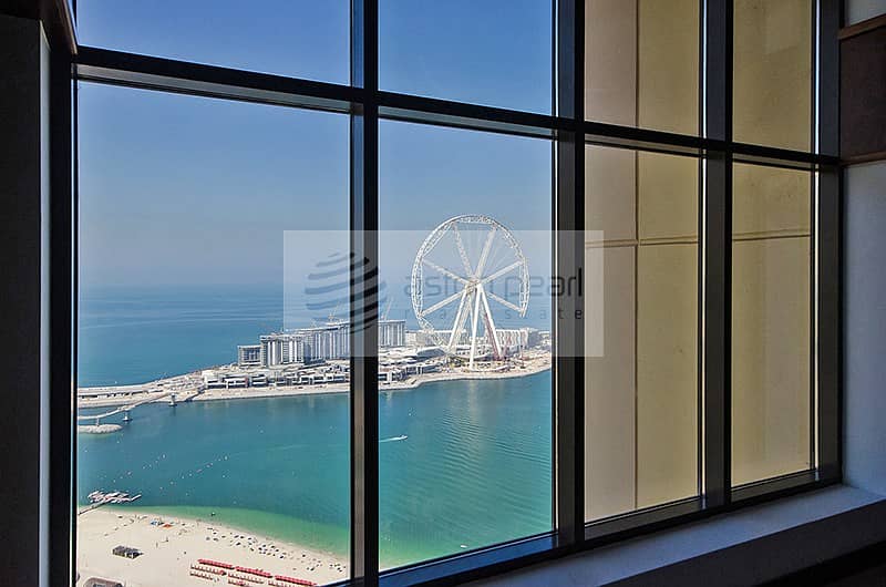 Full Sea and Dubai Eye Views | 2BR Loft Apartment