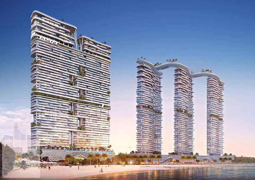 8 DAMACBay_01_exterior_twin_towers_dusk. jpg