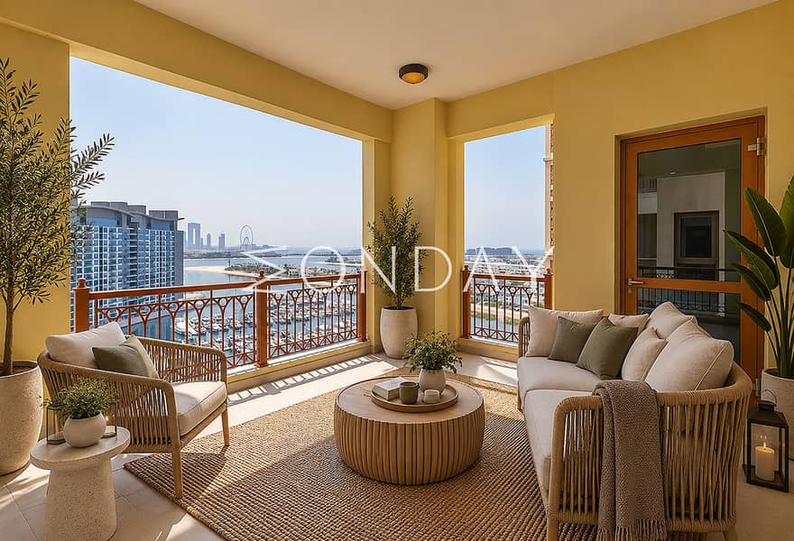 Appartement in Palm Jumeirah,Marina Residences,Marina Residences 2, 2 slaapkamers, 5600000 AED - 16403432 Appartement in Palm Jumeirah,Marina Residences,Marina Residences 2, 2 slaapkamers, 5600000 AED - 16403432