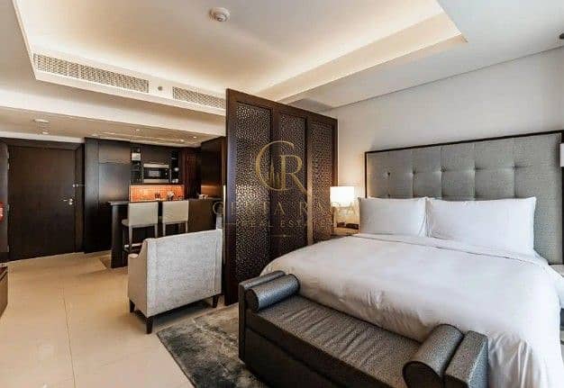 7 Studio 2011 - Bed with Sofa and Kitchen. jpg