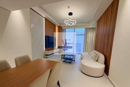 فلیٹ 1 غرفة نوم للايجار في قرية جميرا الدائرية، دبي - Living room. jpg