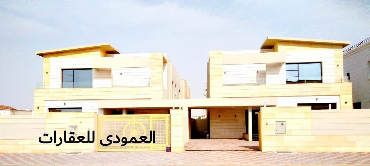 Villa for sale, modern European design, modern finishing, behind Hamada police station, close to all services