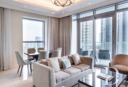 2 Bedroom Apartment for Rent in Downtown Dubai, Dubai - Furnished | Vacant 01 Series | Burj Khalifa View