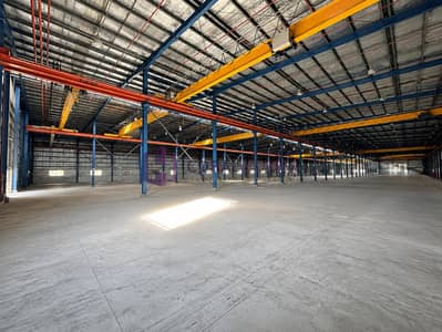 Warehouse for Rent in Dubai Investments Park (DIP), Dubai - Huge G+M Warehouse with 650 KW Power | 15 Meters Warehouse for Rent in Dubai Investments Park (DIP), Dubai - Huge G+M Warehouse with 650 KW Power | 15 Meters