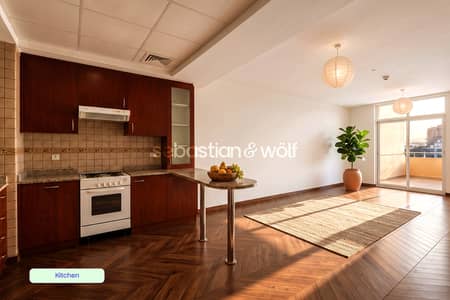 Appartement de 1 chambre à à louer à Motor City, Dubai - 1- Kitchen Living area view 1. jpg Appartement de 1 chambre à à louer à Motor City, Dubai - 1- Kitchen Living area view 1. jpg