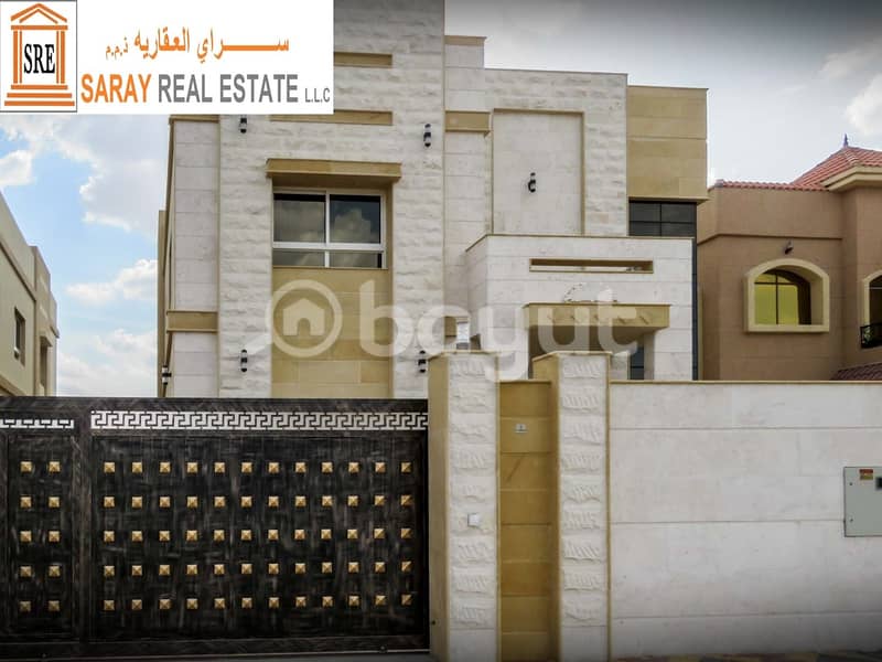 Stone front villa and a large area in front of the mosque directly the finest and best areas of Ajman for freehold for all nationalities