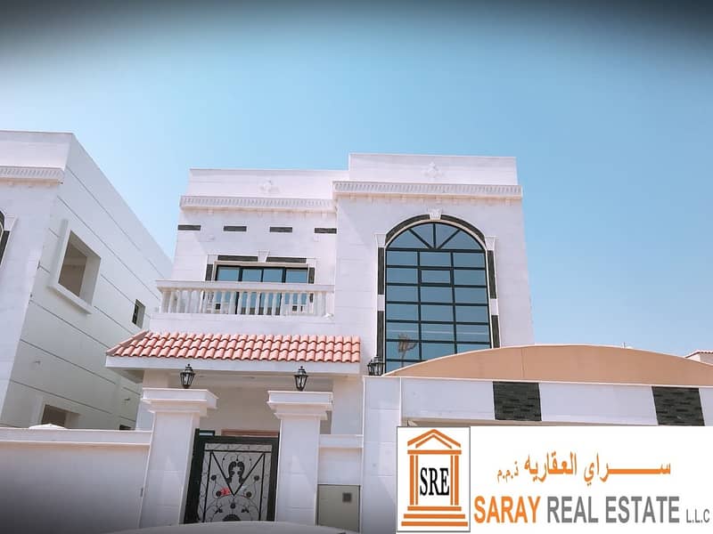 New villa with water, electricity, air conditioners, a suitable space and an economical price located in the finest and best areas of Ajman for freehold for all nationalities