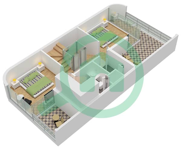 Type B Unit Corner Floor First
