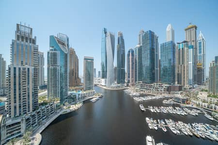 3 Bedroom Apartment for Rent in Dubai Marina, Dubai - Breathtaking Marina View| Maid & Study | Unfurnished 3 Bedroom Apartment for Rent in Dubai Marina, Dubai - Breathtaking Marina View| Maid & Study | Unfurnished