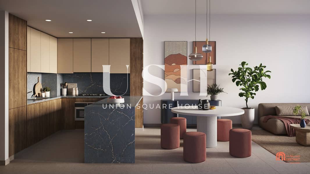 2 DISTRIKT Ghaf Woods_2BD Kitchen & Livingroom Horizon_Dark. jpg