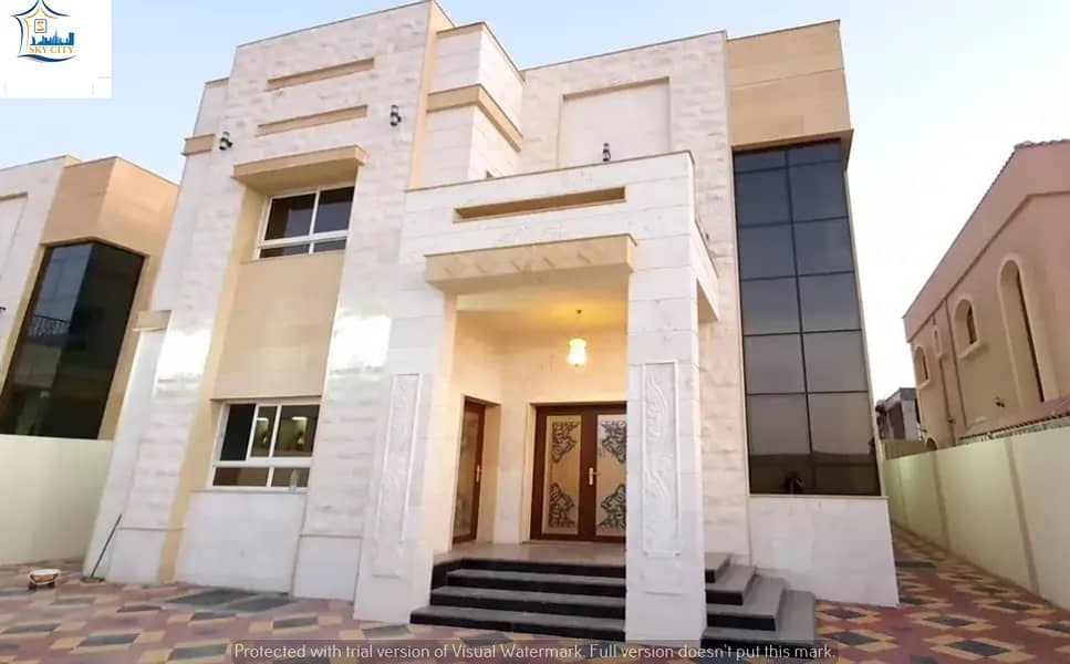 For sale new two-storey villa directly opposite the mosque in the Muwaihat area, a minute away for all services. Educational