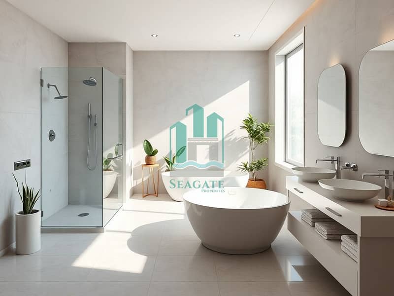 5 A_modern_bathroom_design_featuring_a_spacious_layout. _The_bathroom_includes_a_sleek_freestanding_bathtub_a_glass_enclosed_shower_and_a_double_vanity_with_stylish_sinks. _Natural_light_streams_through_a_large_window_il. jpeg