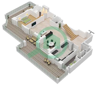 Executive Tower J - Planimetria del piano di 4 Camere Appartamento Tipo/unità JG01/UNIT 1-2,5-6 FLOOR 1