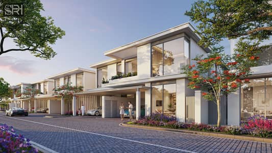 3 Bedroom Townhouse for Sale in Umm Fanain, Sharjah - Townhouse_6Plex Type A_Front Street View_8K. jpg 3 Bedroom Townhouse for Sale in Umm Fanain, Sharjah - Townhouse_6Plex Type A_Front Street View_8K. jpg