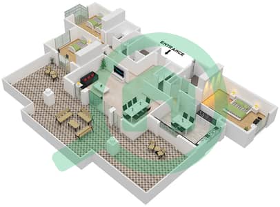 Ansam 3 - 3 Bedroom Apartment Type/unit E / UNIT 3,13 FLOOR 6 Floor plan Ansam 3 - 3 Bedroom Apartment Type/unit E / UNIT 3,13 FLOOR 6 Floor plan
