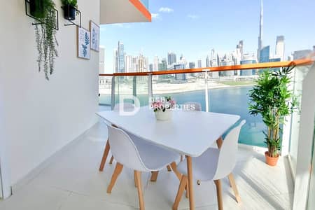 2 Bedroom Flat for Rent in Business Bay, Dubai - Spacious 2BR | Burj Khalifa + Canal View | Vacant