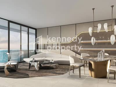 بنتهاوس 2 غرفة نوم للبيع في مدينة دبي الرياضية، دبي - HH2_Living-Room_02_Burj-Khalifa-scaled. jpg