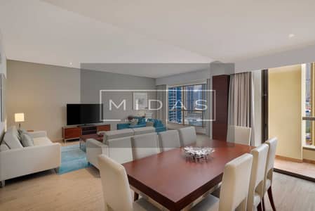 3 Schlafzimmer Hotel Apartment zum zur Miete in Jumeirah Beach Residence (JBR), Dubai - Two Bedroom Suite Living Room. jpg 3 Schlafzimmer Hotel Apartment zum zur Miete in Jumeirah Beach Residence (JBR), Dubai - Two Bedroom Suite Living Room. jpg
