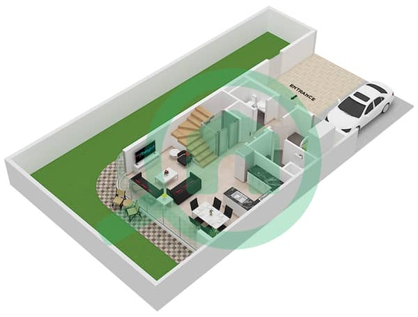 Type B Unit Corner Floor Ground
