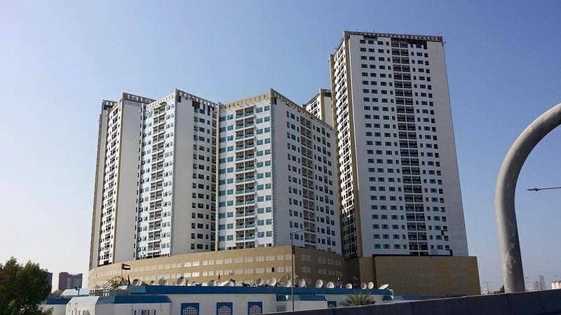 For sale 1 BHK with parking in Ajman pearl tower in full open view on sea