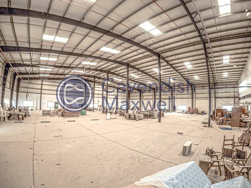 4 8m Height | Warehouse with Office on Sizable Plot