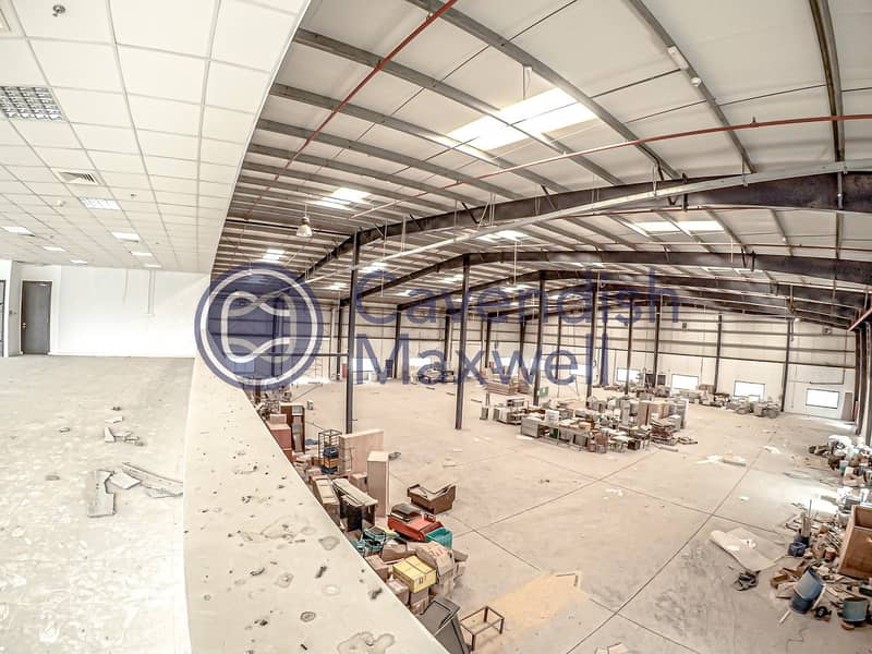 2 8m Height | Warehouse with Office on Sizable Plot