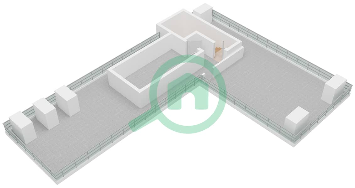 Sobha Reserve - 5 Bedroom Villa Type D Floor plan Floor Second interactive3D