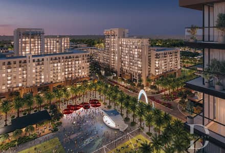 2 Bedroom Flat for Sale in Town Square, Dubai - Closer to the pool | Big Terrace