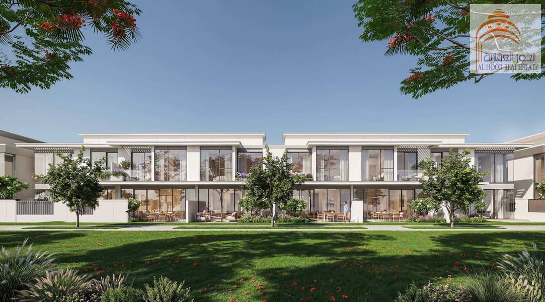 8 Townhouse_6Plex Type A_Back View_With Fance_8K. jpg