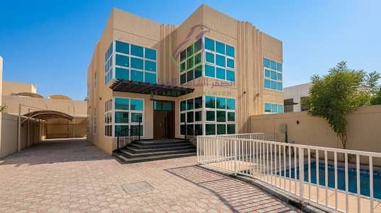 فیلا 4 غرف نوم للايجار في براشي، الشارقة - 4 Bedroom Villa for Rent in Al Barashi Sharjah Two Floors 4 Master Rooms Swimming Pool Maid Room Covered Parking Spacious Yard and Modern Finishing. png