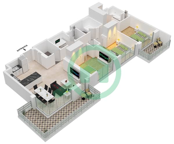 Type 1 Unit 13 Floor 2-11 Type 1 Unit 13 Floor 2-11