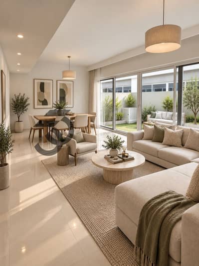4 Camere Townhouse in vendita a DAMAC Hills 2 (Akoya by DAMAC), Dubai - living room staged. png