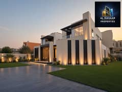 Modern villa, corner lot on two streets, large land area 5000 sq ft, close to Sheikh Amma Street, freehold.