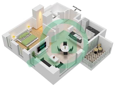 Standpoint Tower 1 - 1 Bedroom Apartment Unit 5 FLOOR 6-21 Floor plan Standpoint Tower 1 - 1 Bedroom Apartment Unit 5 FLOOR 6-21 Floor plan