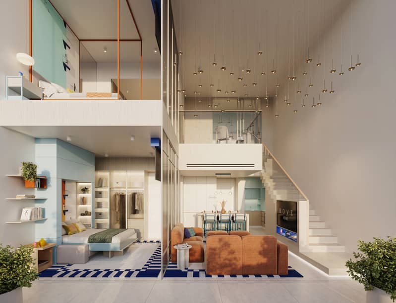 9 46a Two Bed Loft - Bed Open. jpg