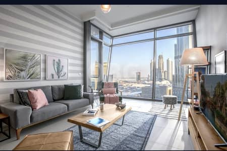 1 Bedroom Flat for Rent in Downtown Dubai, Dubai - Furnished | Direct Burj Khalifa / Fountain View