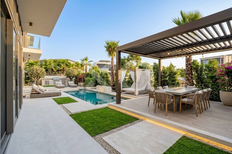 25 Virtually Staged — Entertainer Patio & Pergola Dining Terrace