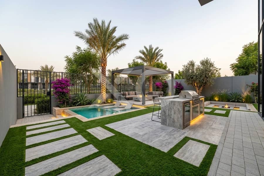 24 Virtually Staged — Architectural Garden & Manicured Landscape