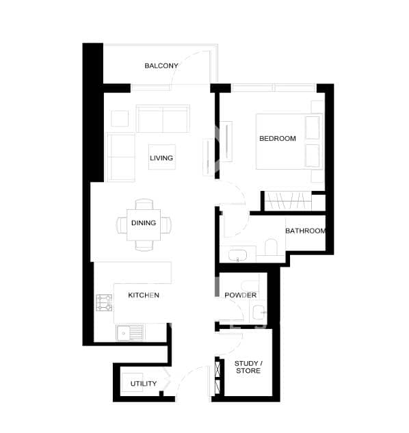 5 330 Cresc - 1 Bed Floorplan. png