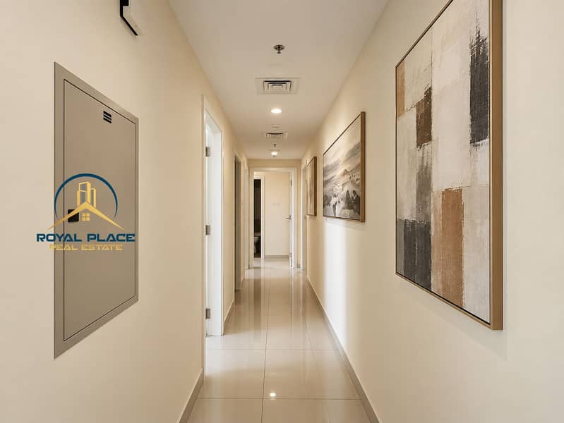 9 Modern Beige Hallway with Abstract Art. png