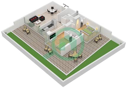 Reem by Vision - Planimetria del piano di 2 Camere Appartamento Unità 18 FLOOR 1
